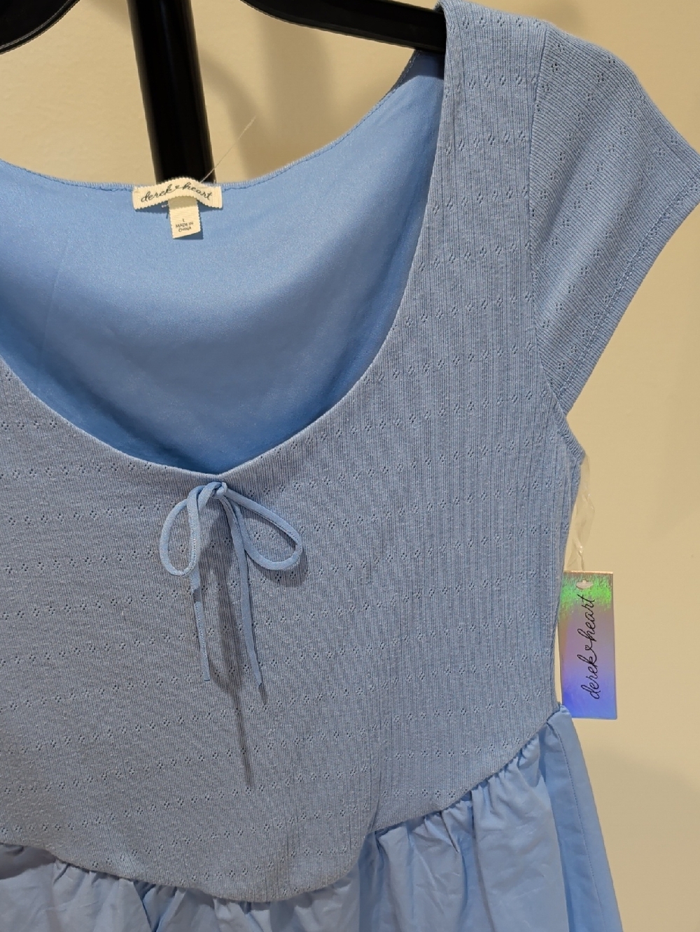Derek Heart Light Blue Dress Size L - Picture 3 of 8
